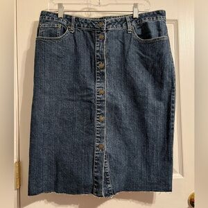 Carol Little Buttoned Jean Skirt